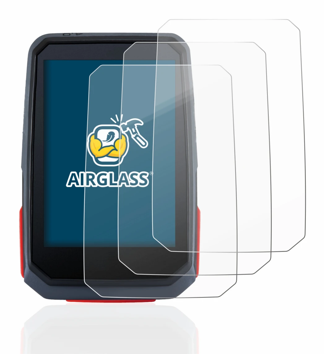 Imagen del dispositivo Sigma ROX 4.0 con una amplia variedad de protectores de pantalla.