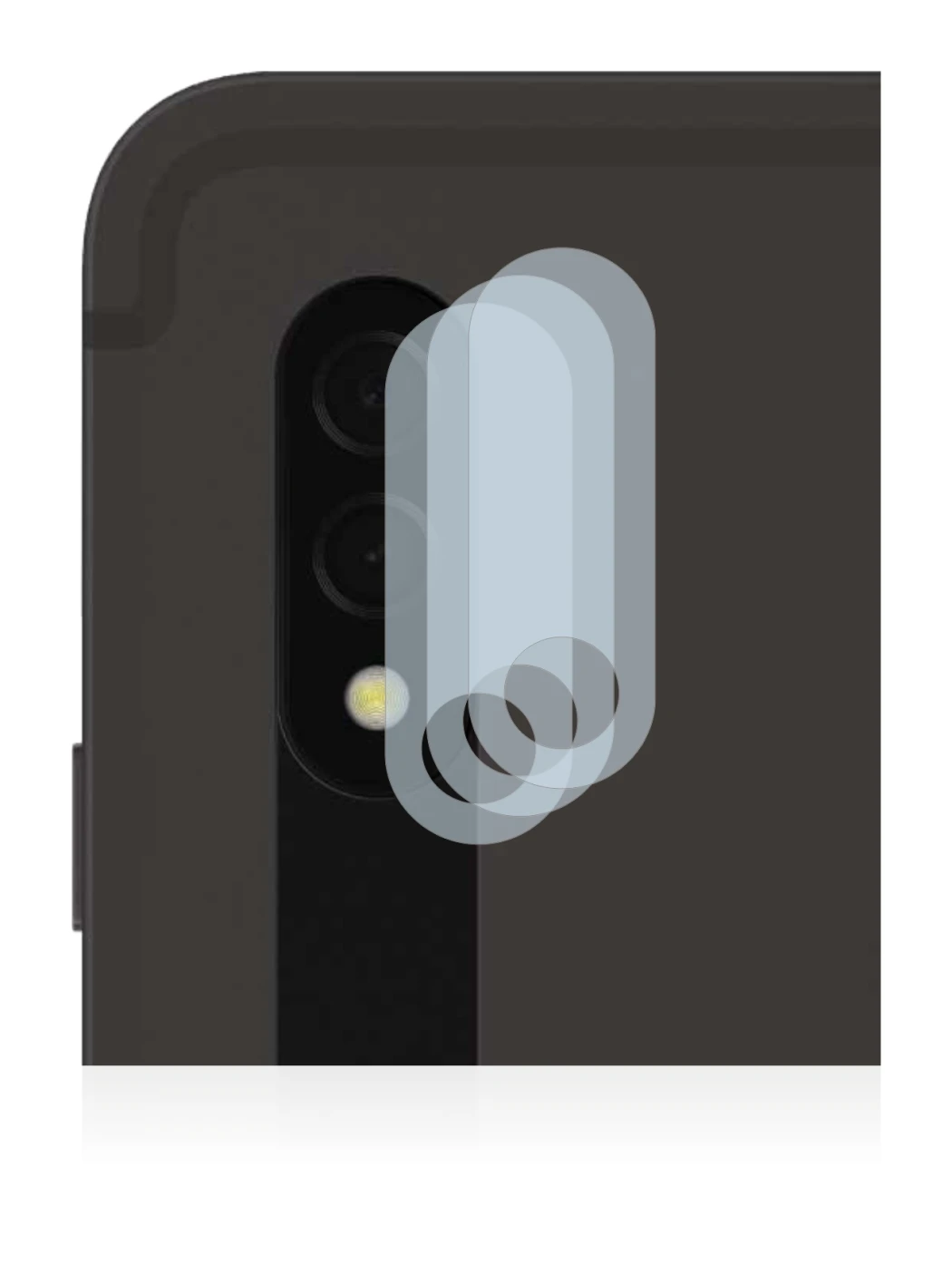 Imagen del dispositivo Samsung Galaxy Tab S8 Plus WiFi (SÓLO Cámara) con una amplia variedad de protectores de pantalla.