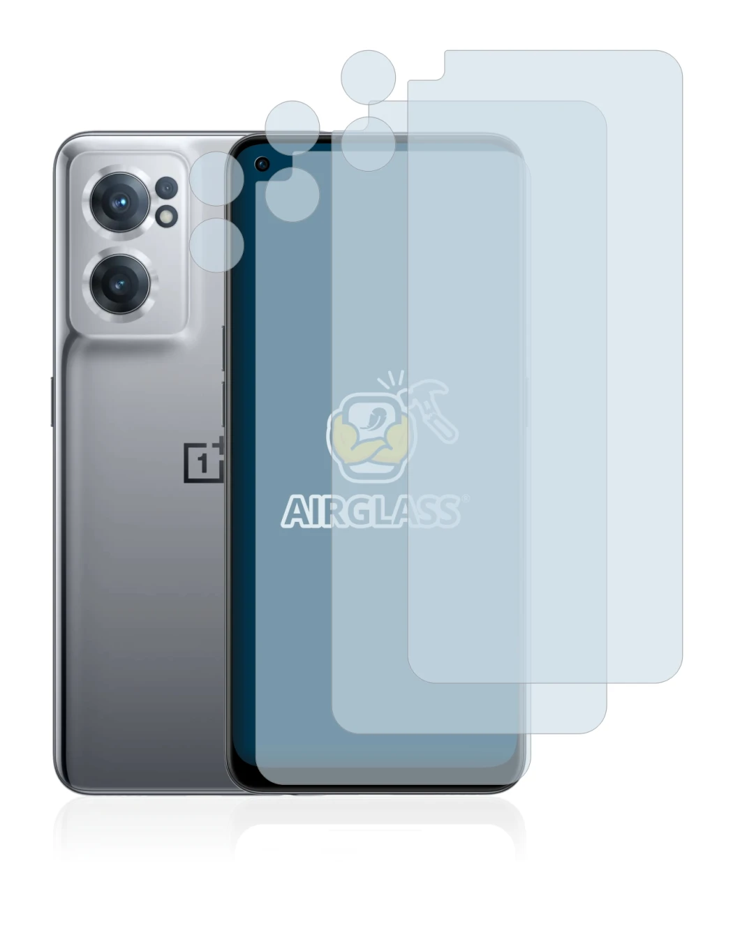 Imagen del dispositivo OnePlus Nord CE 2 5G (Frontal+Cámara) con una amplia variedad de protectores de pantalla.