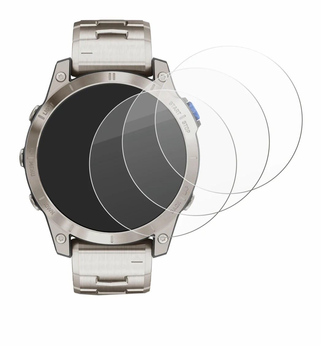 Imagen del dispositivo Garmin D2 Mach 1 con una amplia variedad de protectores de pantalla.
