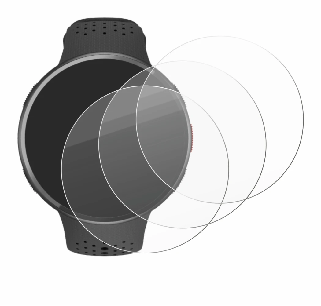 Imagen del dispositivo Polar Pacer Pro con una amplia variedad de protectores de pantalla.