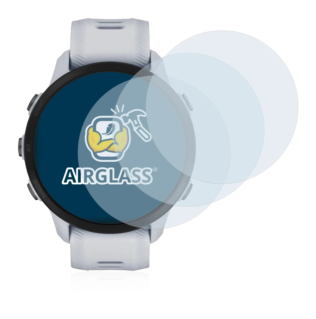 Imagen del dispositivo Garmin Forerunner 955 con una amplia variedad de protectores de pantalla.