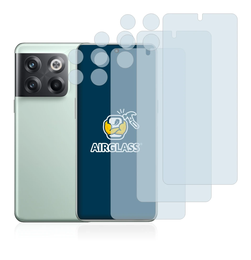 Imagen del dispositivo OnePlus 10T 5G (Frontal+Cámara) con una amplia variedad de protectores de pantalla.