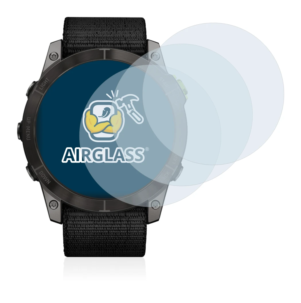 Imagen del dispositivo Garmin Enduro 2 con una amplia variedad de protectores de pantalla.