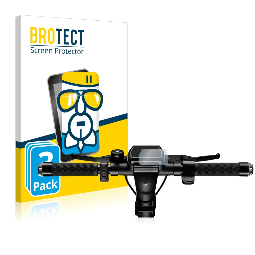 Parte frontal de un envase de producto con el logotipo de la marca BROTECT. Al lado se muestra el dispositivo SoFlow SO4 Pro (