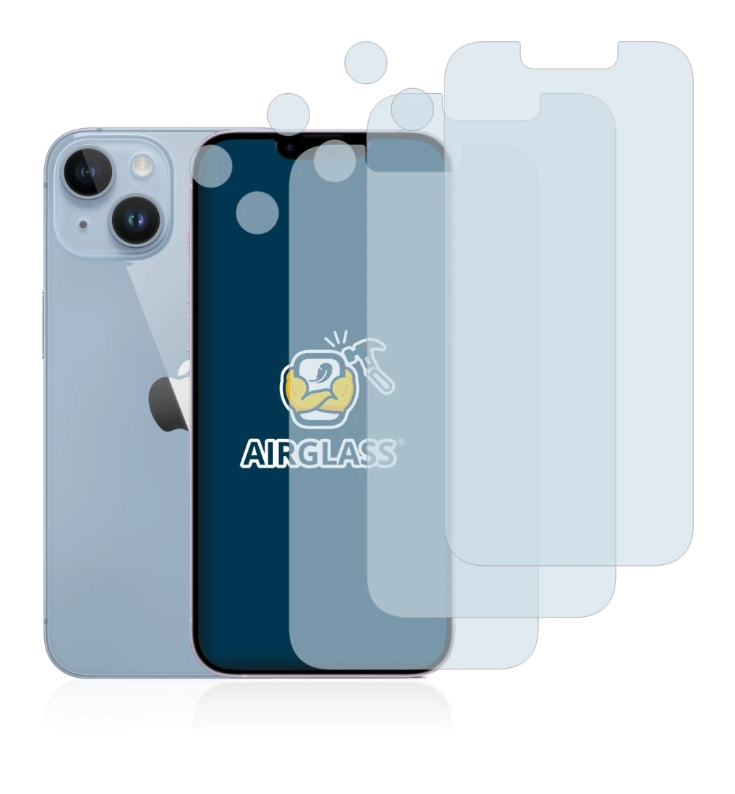 Imagen del dispositivo Apple iPhone 14 (Frontal+Cámara) con una amplia variedad de protectores de pantalla.