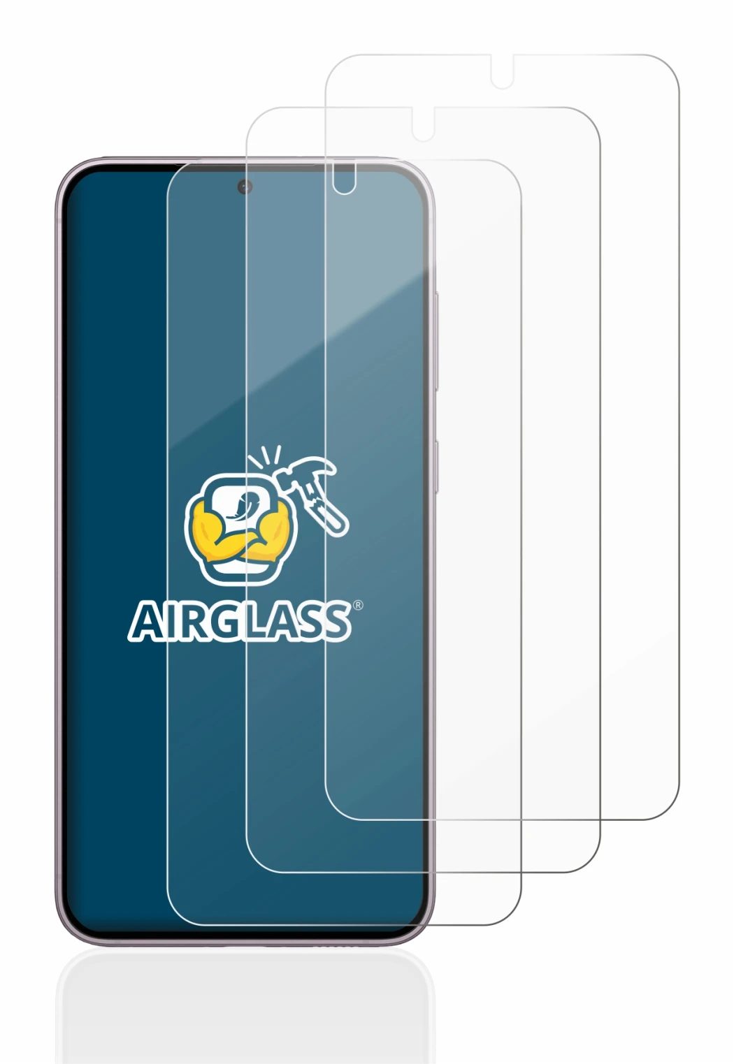 Imagen del dispositivo Samsung Galaxy S23 con una amplia variedad de protectores de pantalla.