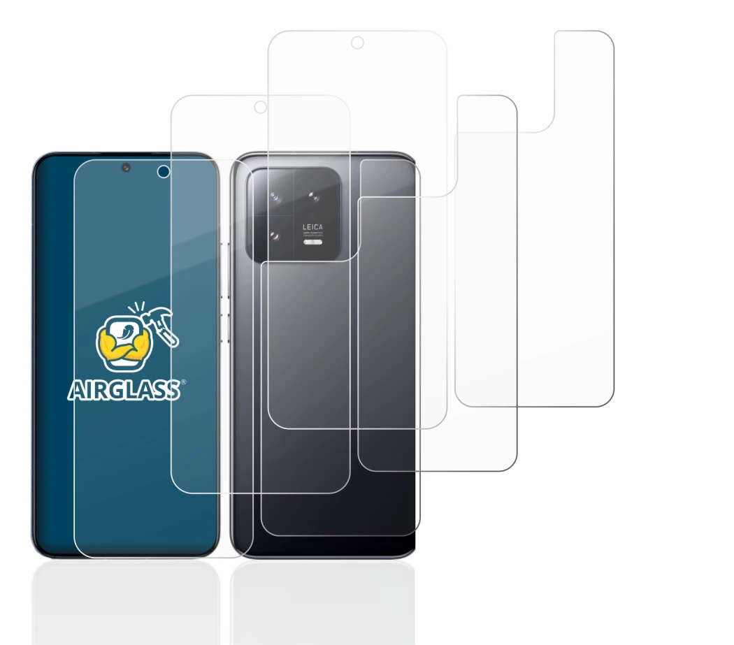 Imagen del dispositivo Xiaomi 13 (Frontal+Trasero) con una amplia variedad de protectores de pantalla.