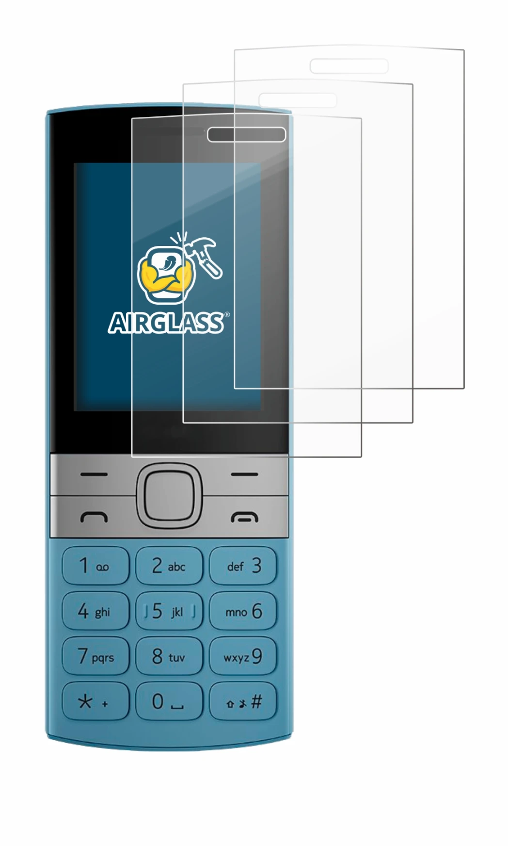 Imagen del dispositivo Nokia 150 (2023) con una amplia variedad de protectores de pantalla.