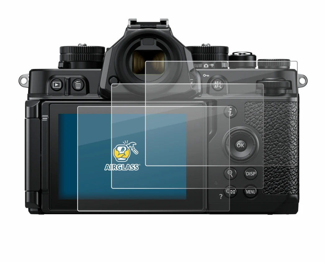 Imagen del dispositivo Nikon Z F con una amplia variedad de protectores de pantalla.