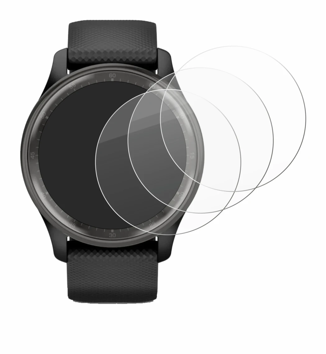 Imagen del dispositivo Garmin Vivomove Trend con una amplia variedad de protectores de pantalla.