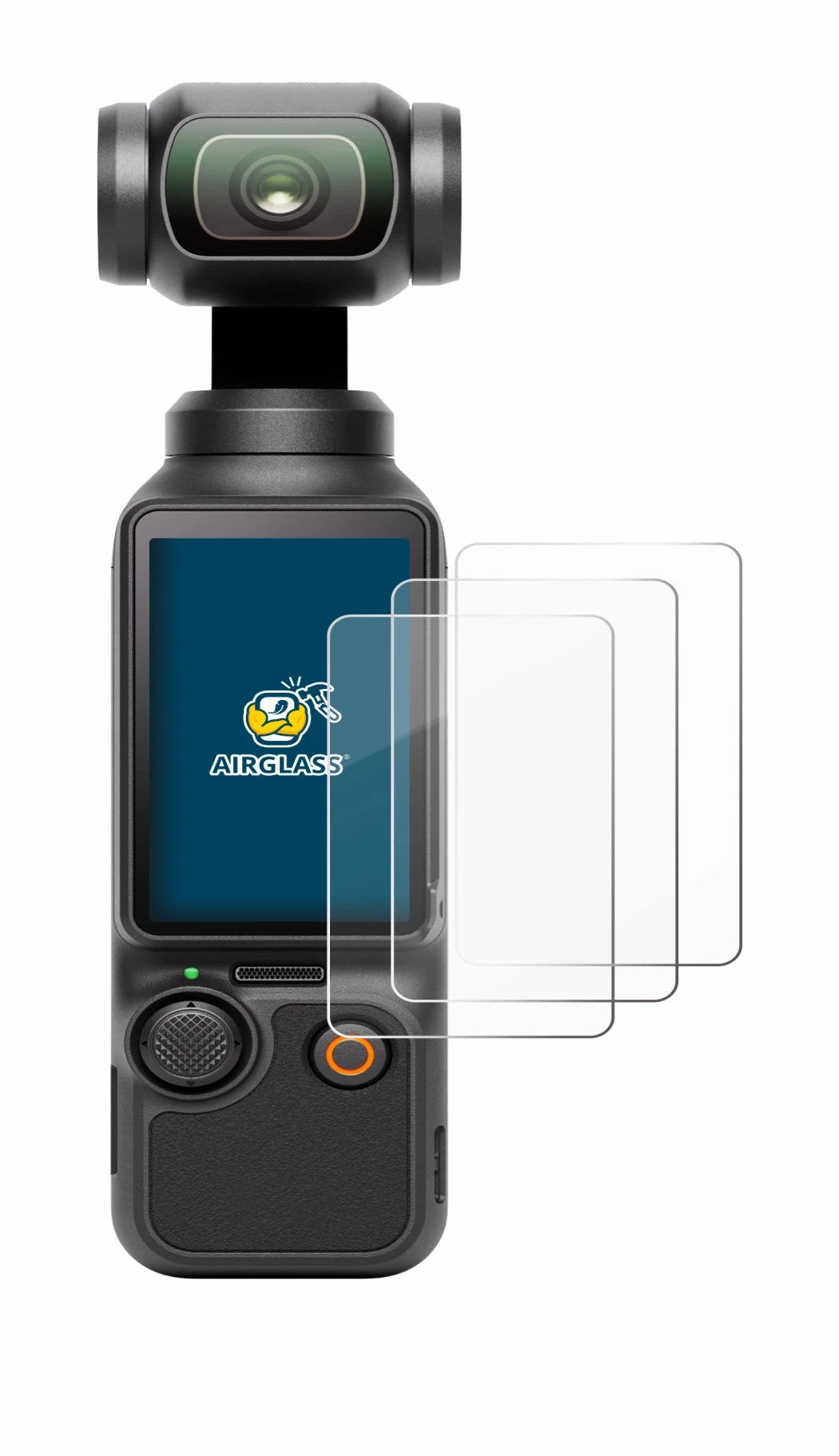 Imagen del dispositivo DJI Osmo Pocket 3 con una amplia variedad de protectores de pantalla.
