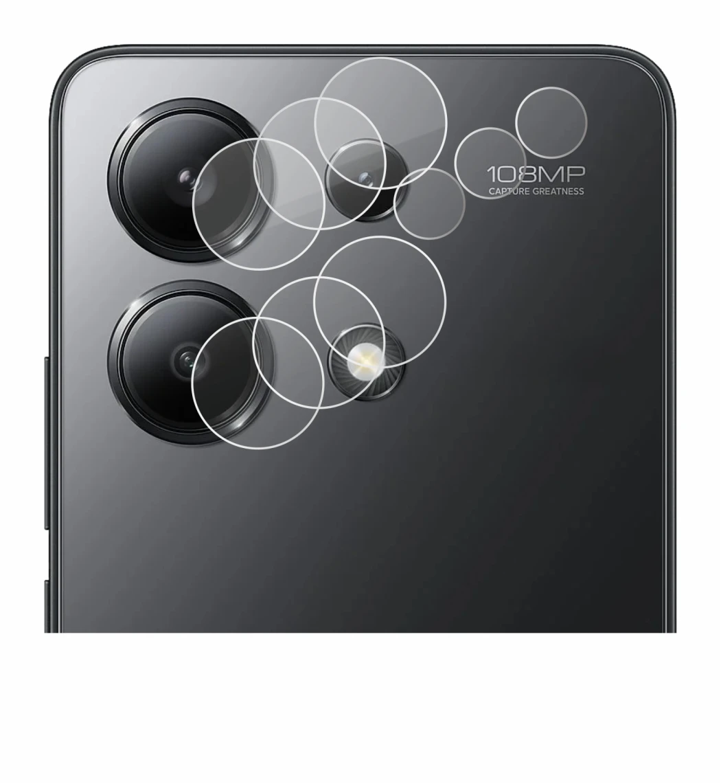 Imagen del dispositivo Xiaomi Redmi Note 13 (SÓLO Cámara) con una amplia variedad de protectores de pantalla.