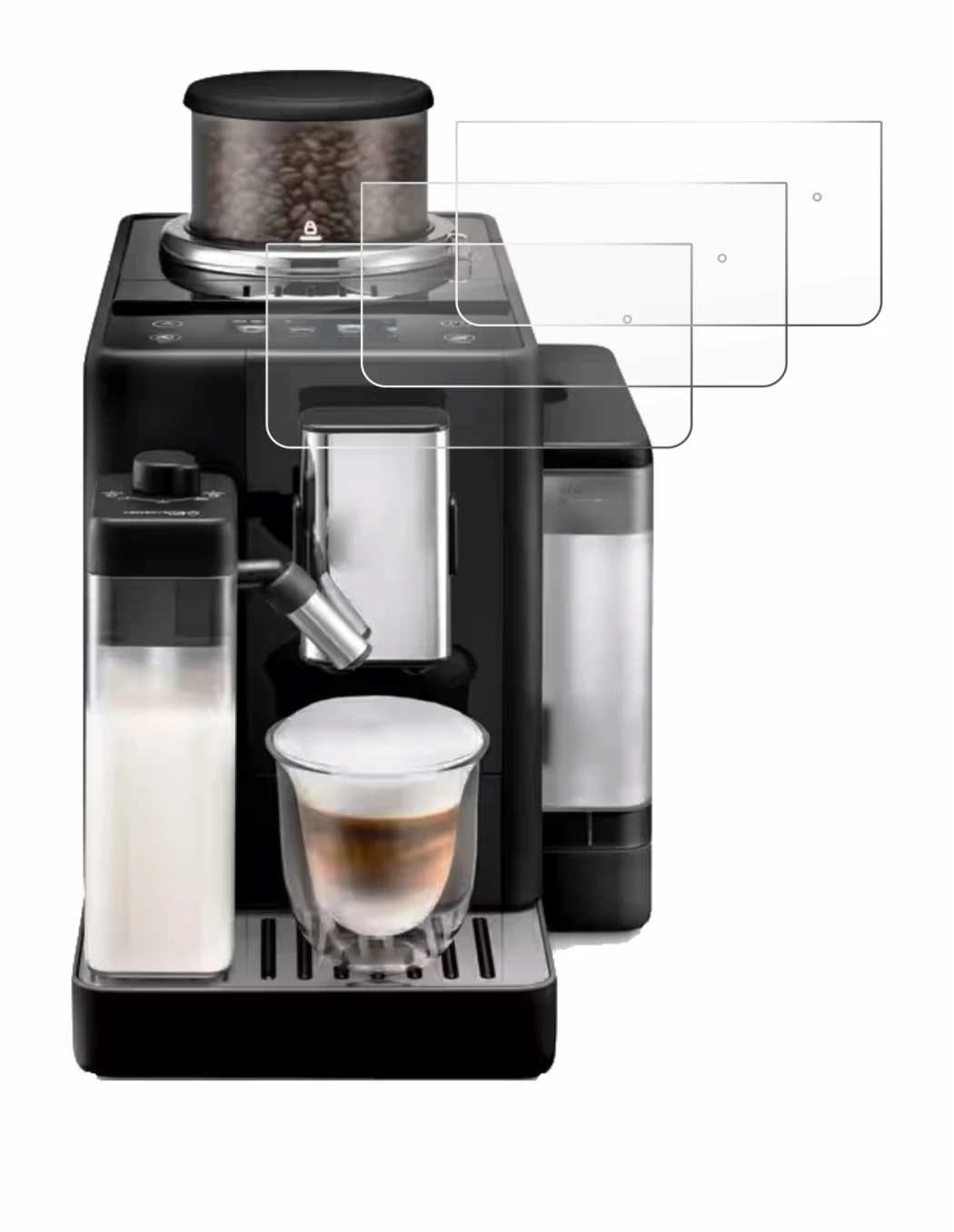 Imagen del dispositivo DeLonghi Rivelia con una amplia variedad de protectores de pantalla.