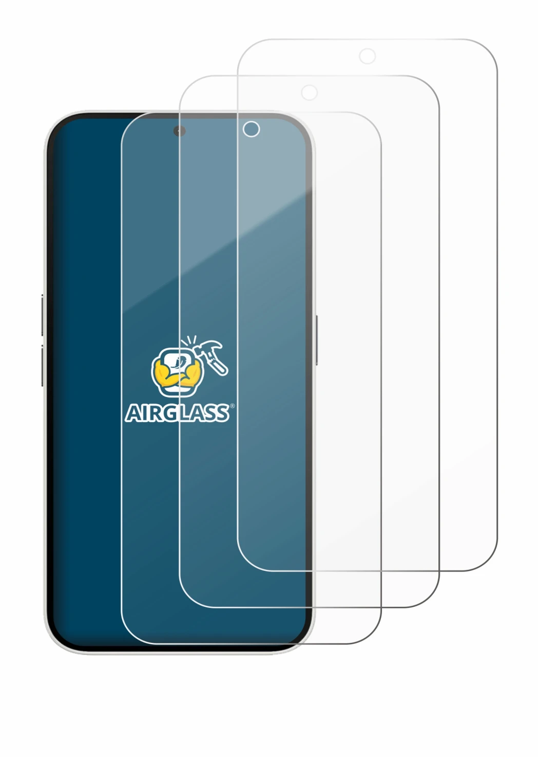 Imagen del dispositivo Nothing Phone (2a) con una amplia variedad de protectores de pantalla.