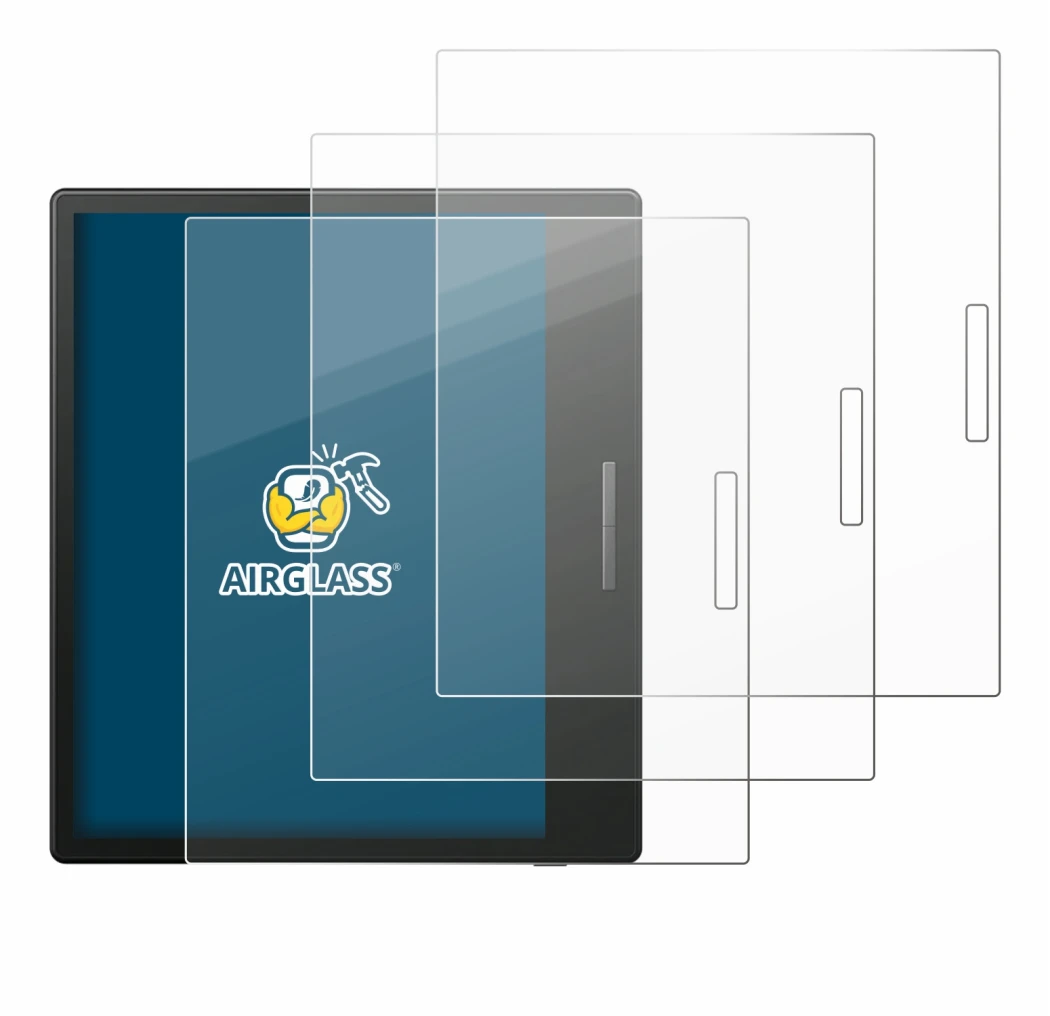 Imagen del dispositivo Boox Go Color 7 con una amplia variedad de protectores de pantalla.