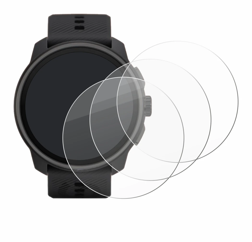 Imagen del dispositivo Suunto Race S con una amplia variedad de protectores de pantalla.