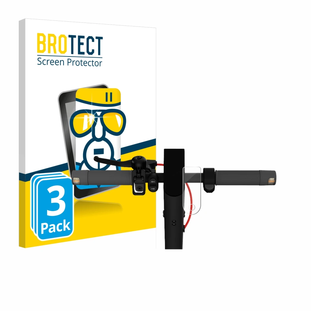 Parte frontal de un envase de producto con el logotipo de la marca BROTECT. Al lado se muestra el dispositivo Xiaomi Mi 4 Lite