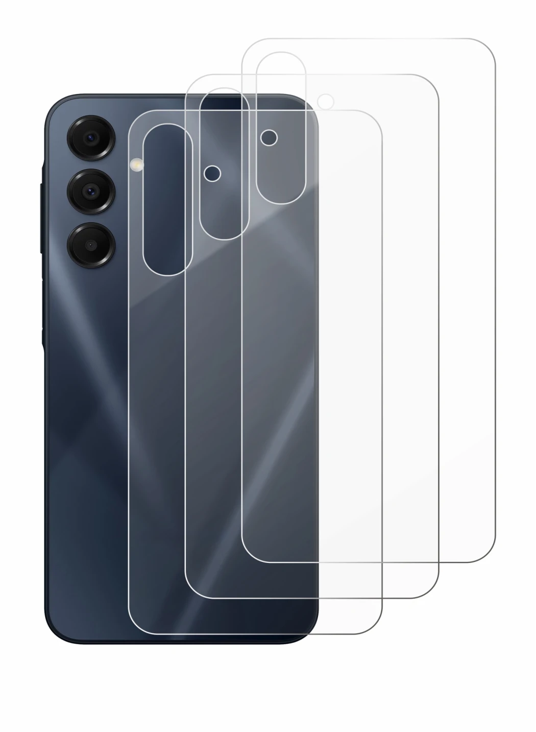 Imagen del dispositivo Samsung Galaxy A16 5G (Trasero) con una amplia variedad de protectores de pantalla.