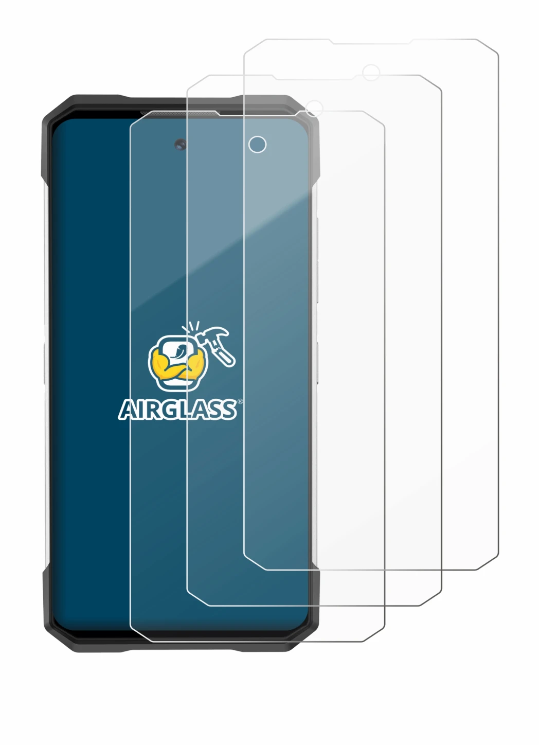 Imagen del dispositivo Doogee S200 con una amplia variedad de protectores de pantalla.