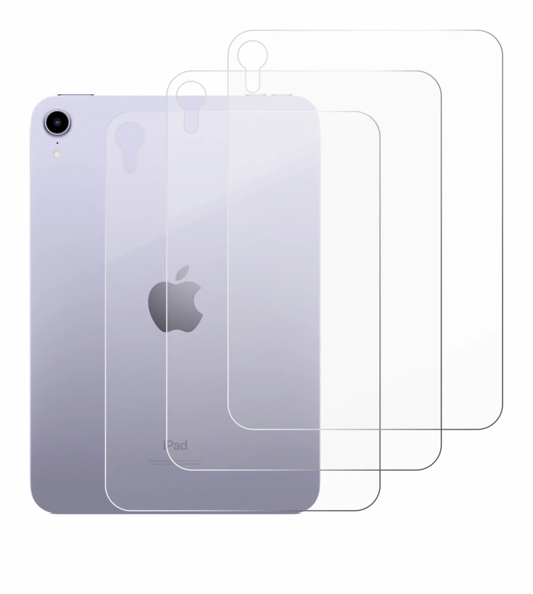 Imagen del dispositivo Apple iPad Mini 7 2024 (Trasero) con una amplia variedad de protectores de pantalla.