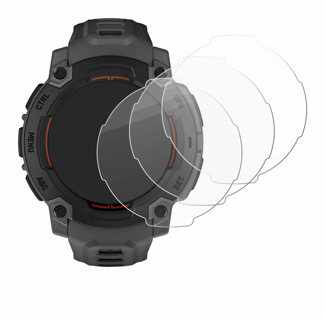 Imagen del dispositivo Garmin Instinct E (45 mm) con una amplia variedad de protectores de pantalla.