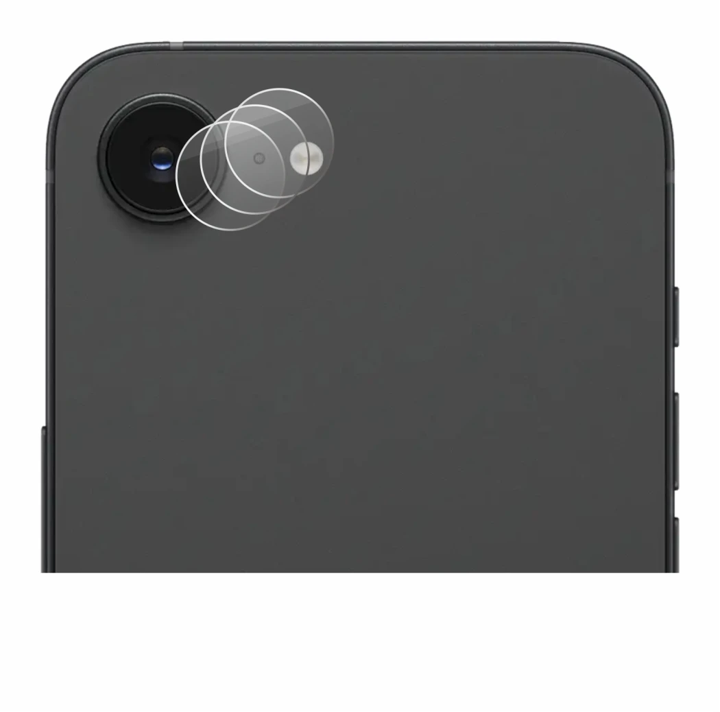 Imagen del dispositivo Apple iPhone 16e (SÓLO Cámara) con una amplia variedad de protectores de pantalla.