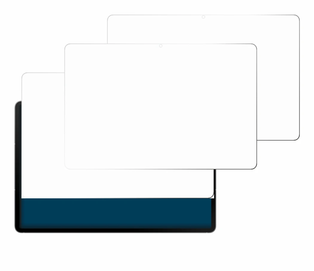 Imagen del dispositivo Samsung Galaxy Tab S10 FE+ 5G con una amplia variedad de protectores de pantalla.