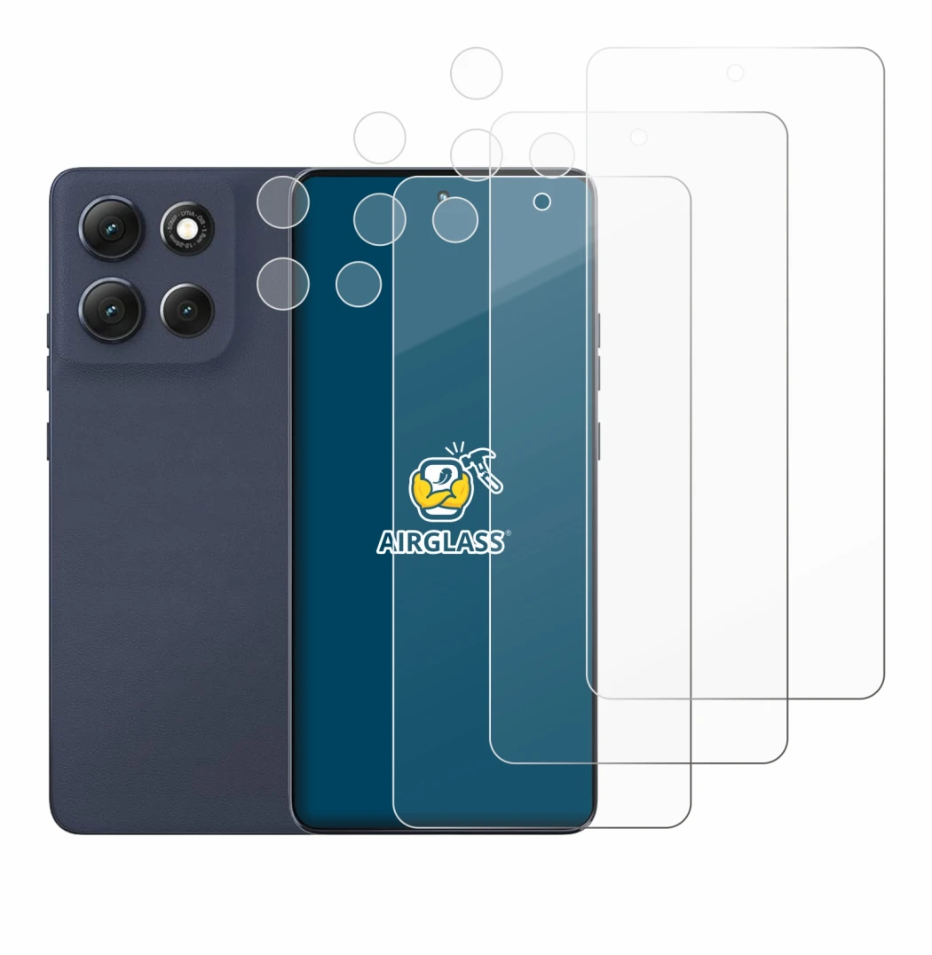 Imagen del dispositivo Motorola Moto G86 Power (Frontal+Cámara) con una amplia variedad de protectores de pantalla.