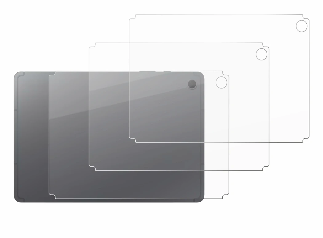 Imagen del dispositivo Samsung Galaxy Tab S10 Lite (Trasero) con una amplia variedad de protectores de pantalla.