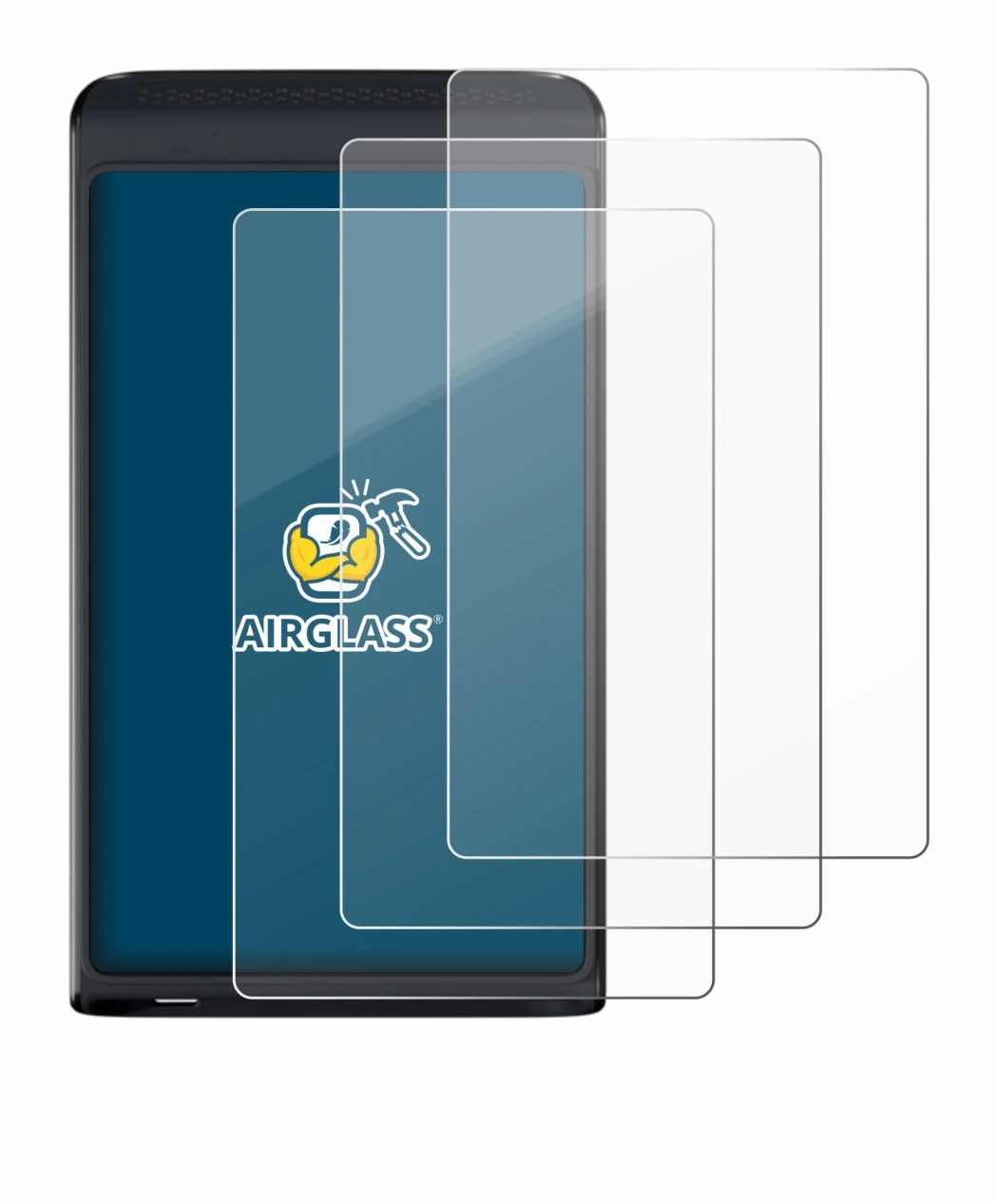 Imagen del dispositivo Vasco Translator Q1 con una amplia variedad de protectores de pantalla.