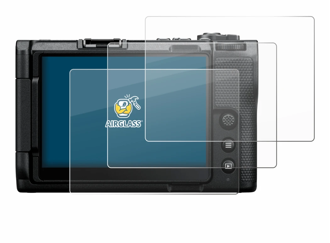 Imagen del dispositivo Nikon ZR con una amplia variedad de protectores de pantalla.