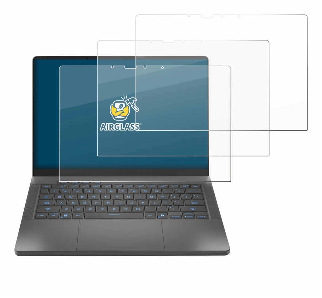 Imagen del dispositivo ASUS ROG Zephyrus G14 2025 GA403 con una amplia variedad de protectores de pantalla.