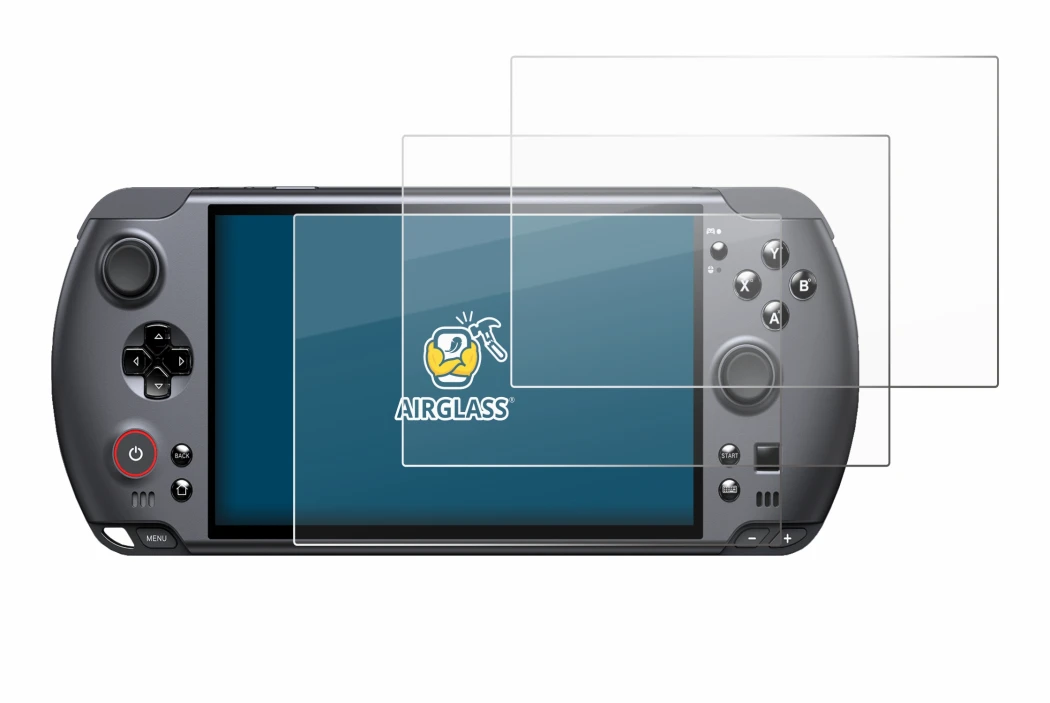 Imagen del dispositivo GPD Win 5 con una amplia variedad de protectores de pantalla.