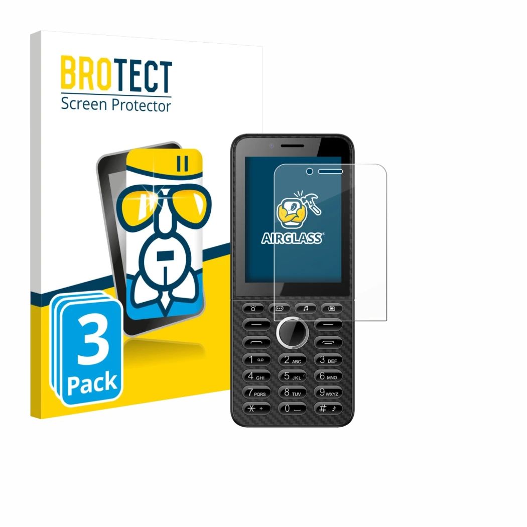 Parte frontal de un envase de producto con el logotipo de la marca BROTECT. Al lado se muestra el dispositivo Energizer E288S