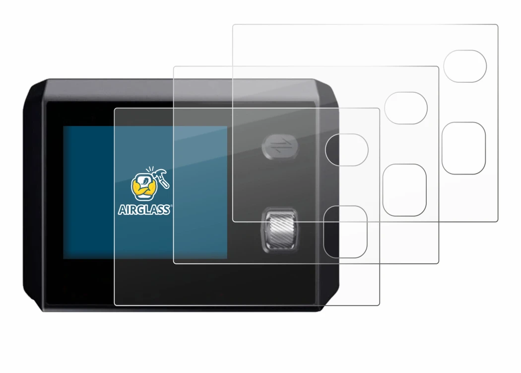 Imagen del dispositivo SkyRC MC5000 con una amplia variedad de protectores de pantalla.