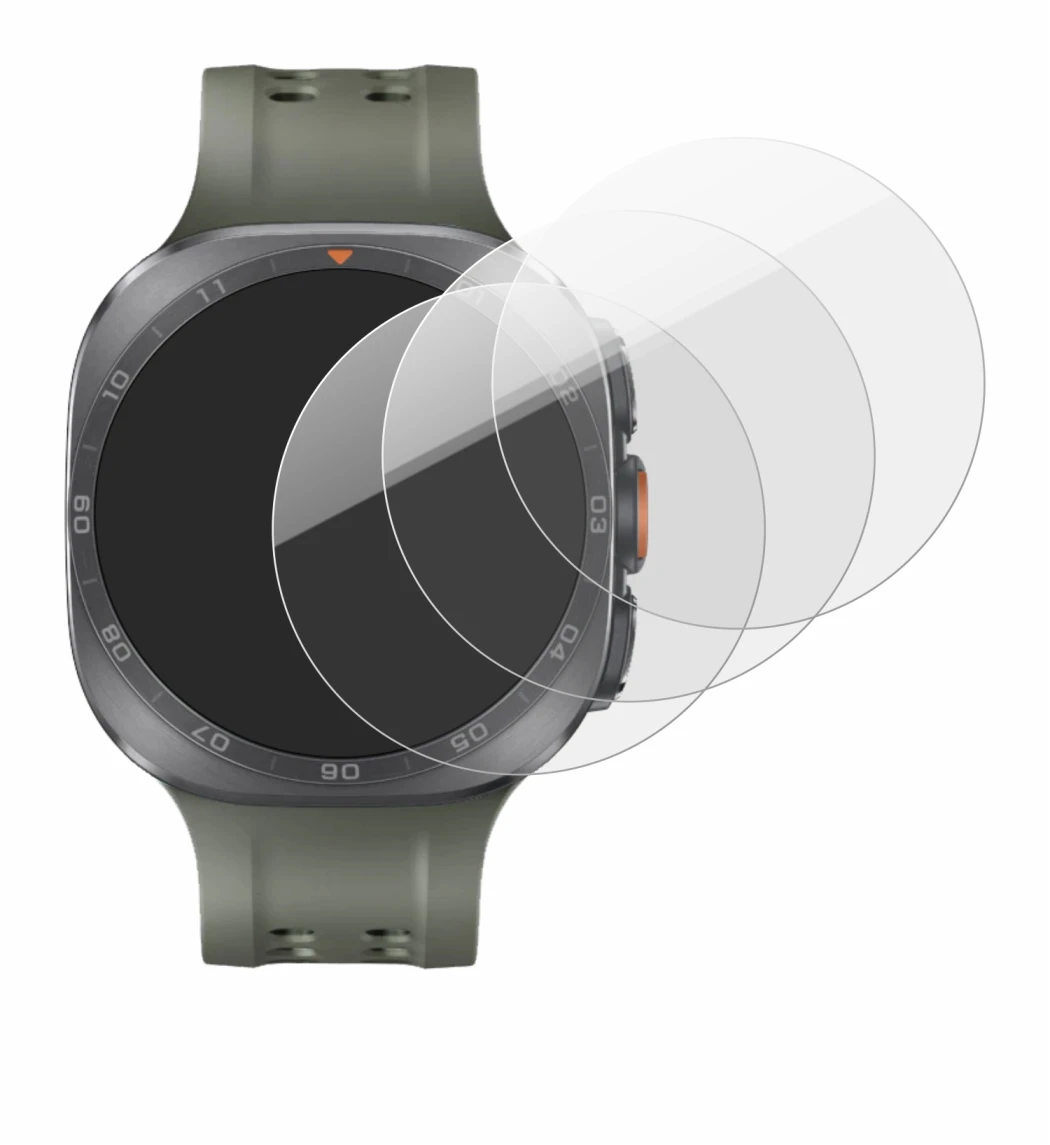 Imagen del dispositivo Samsung Galaxy Watch Ultra 2 (47 mm) con una amplia variedad de protectores de pantalla.