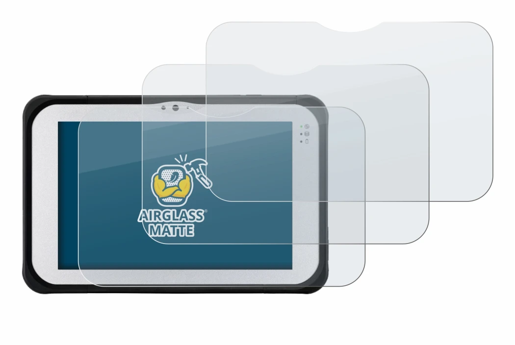 Imagen del dispositivo Panasonic Toughpad FZ-M1 con una amplia variedad de protectores de pantalla.