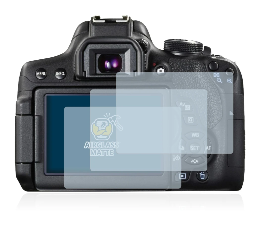 Imagen del dispositivo Canon EOS 750D con una amplia variedad de protectores de pantalla.