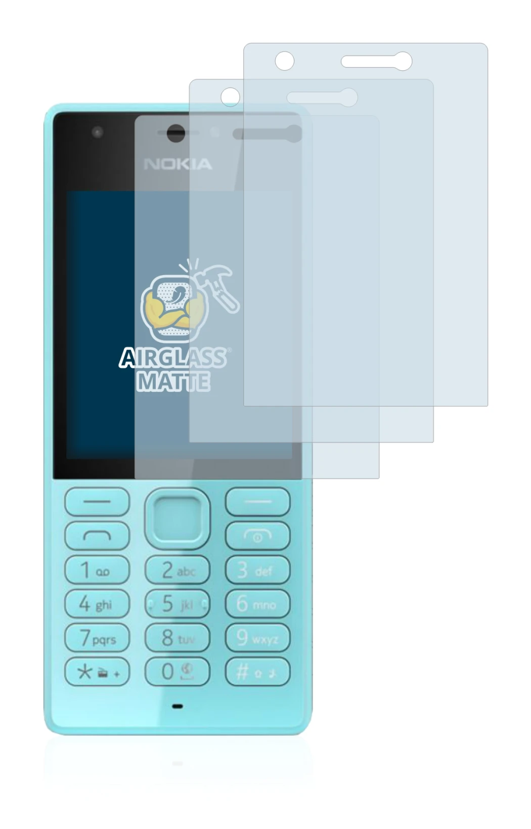 Imagen del dispositivo Nokia 216 con una amplia variedad de protectores de pantalla.