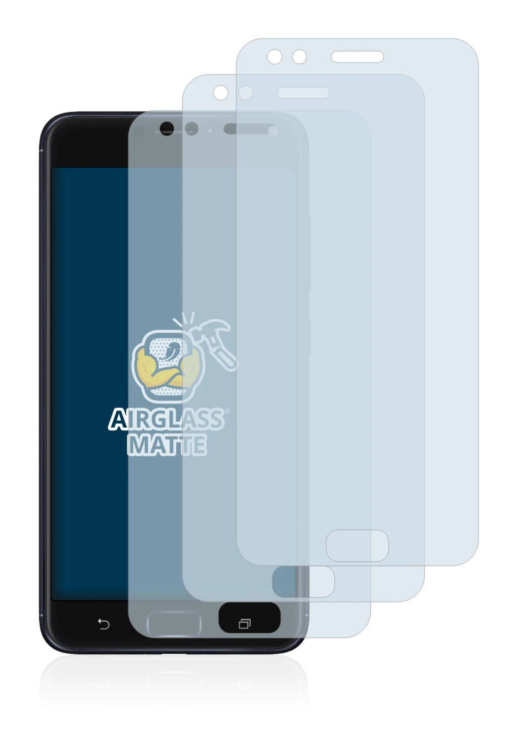 Imagen del dispositivo ASUS ZenFone 4 ZE554KL con una amplia variedad de protectores de pantalla.