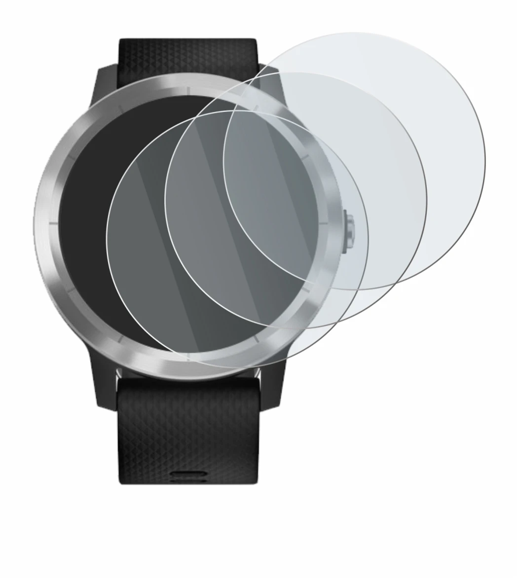 Imagen del dispositivo Garmin vivoactive 3 con una amplia variedad de protectores de pantalla.