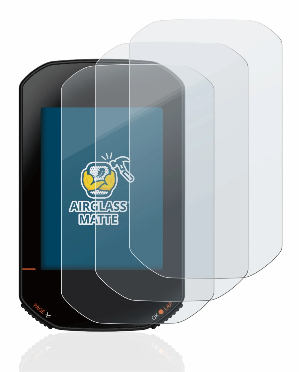 Imagen del dispositivo Bryton Rider 420 con una amplia variedad de protectores de pantalla.