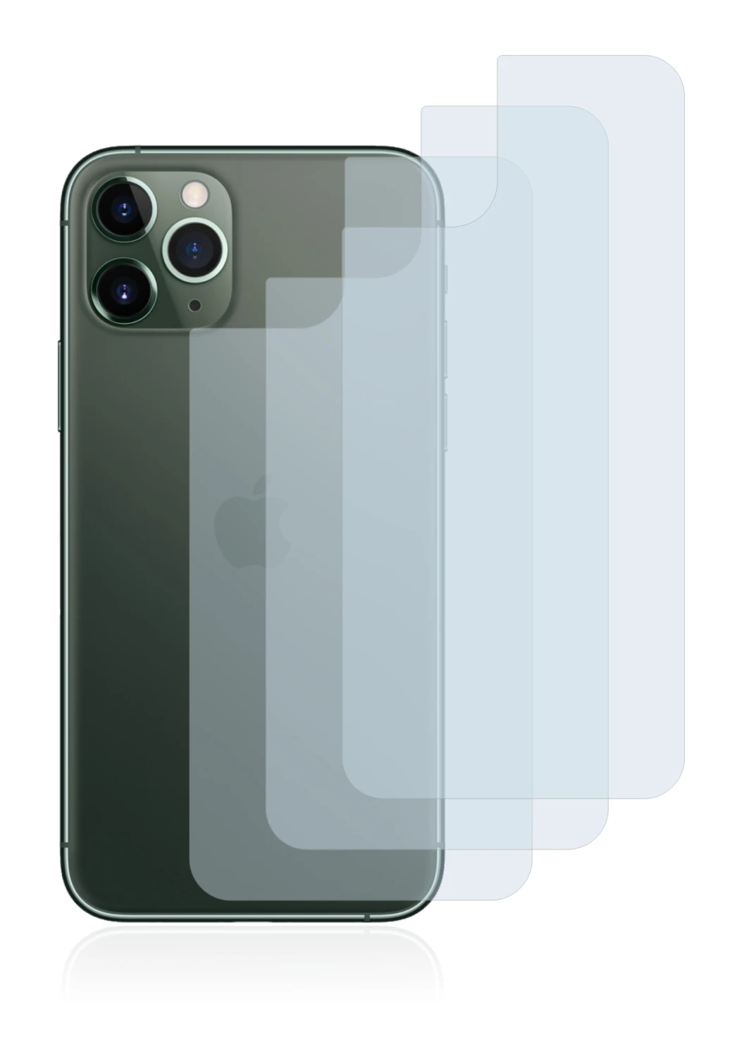 Imagen del dispositivo Apple iPhone 11 Pro (Trasero) con una amplia variedad de protectores de pantalla.
