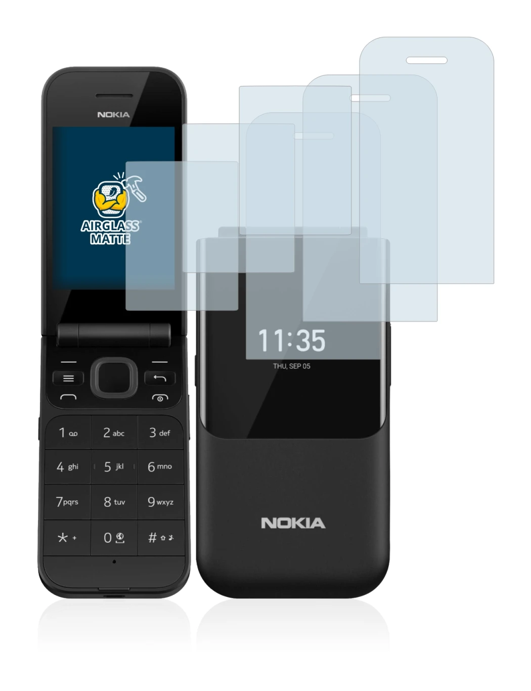 Imagen del dispositivo Nokia 2720 Flip con una amplia variedad de protectores de pantalla.