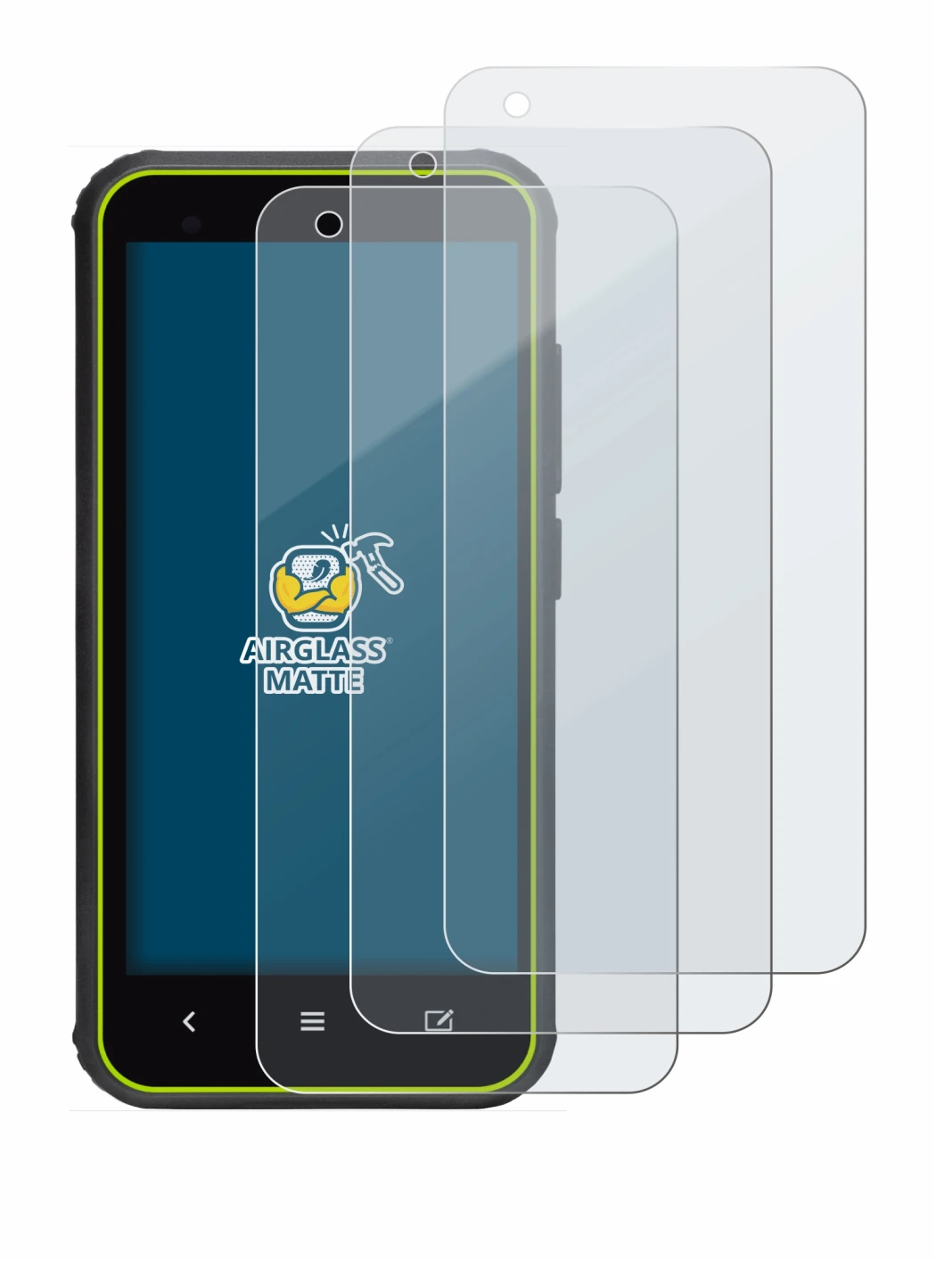 Imagen del dispositivo SkyCaddie SX400 con una amplia variedad de protectores de pantalla.