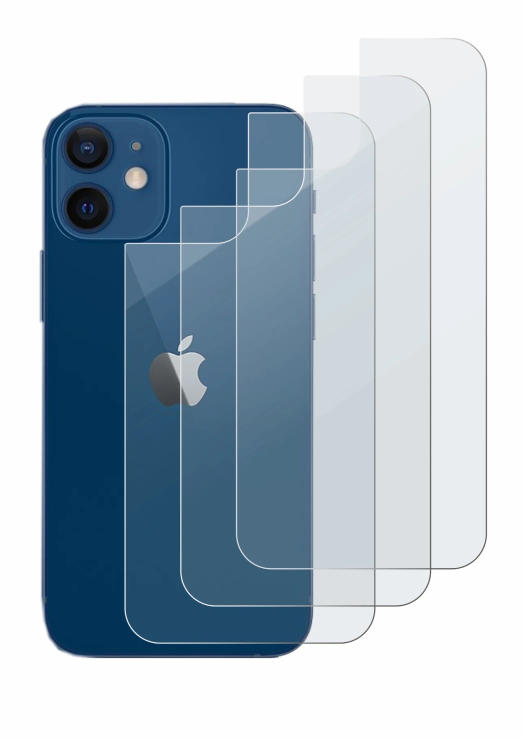 Imagen del dispositivo Apple iPhone 12 (Trasero) con una amplia variedad de protectores de pantalla.