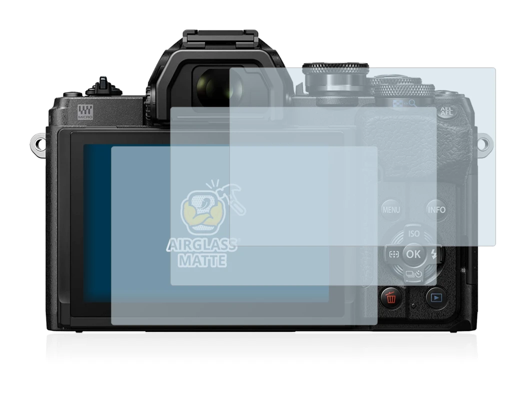 Imagen del dispositivo Olympus OM-D E-M10 Mark IV con una amplia variedad de protectores de pantalla.