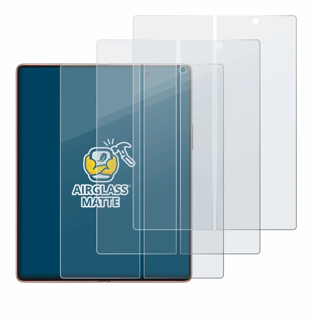 Imagen del dispositivo Samsung Galaxy Z Fold 2 5G (Pantalla interior) con una amplia variedad de protectores de pantalla.