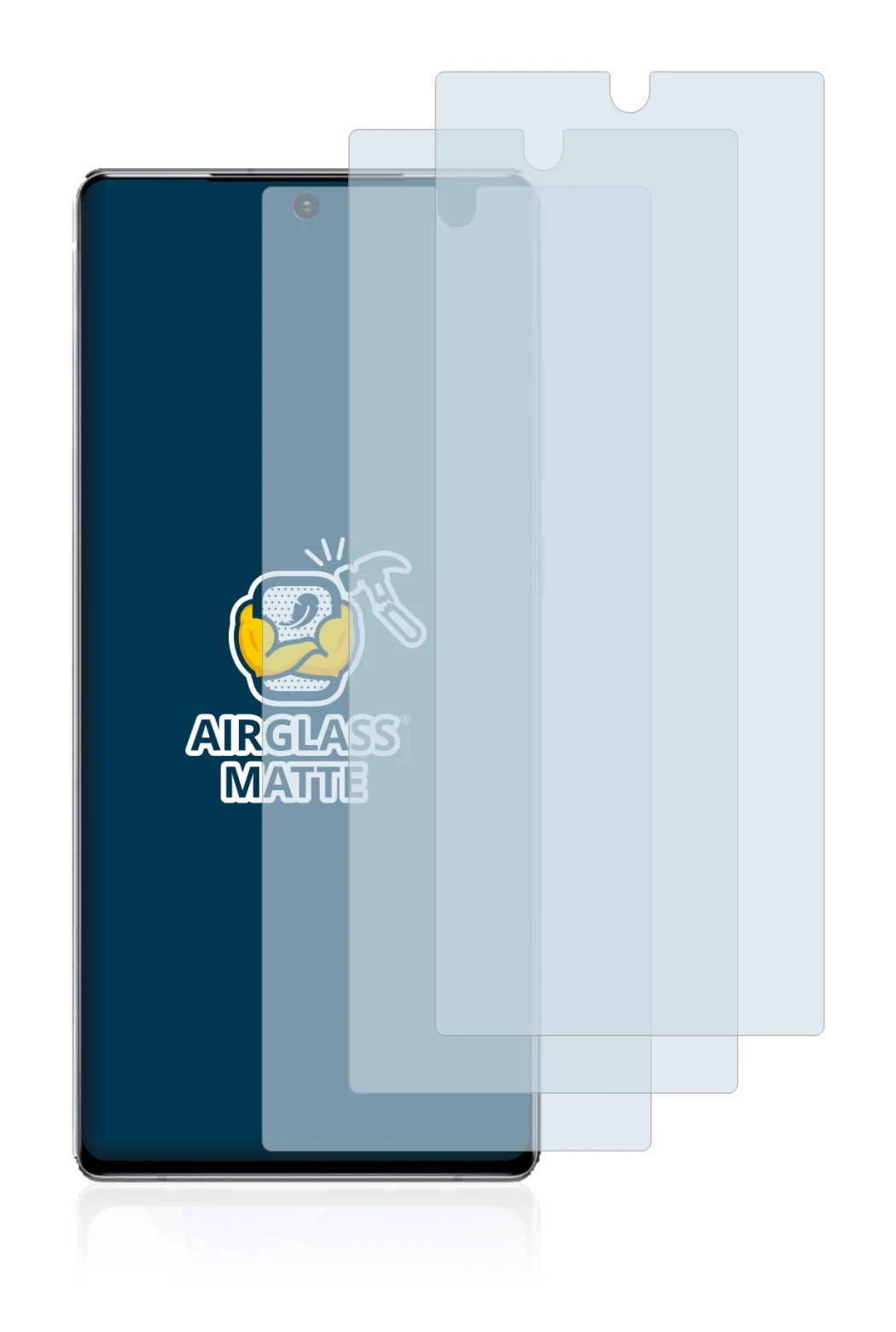 Imagen del dispositivo Samsung Galaxy Note 20 5G con una amplia variedad de protectores de pantalla.